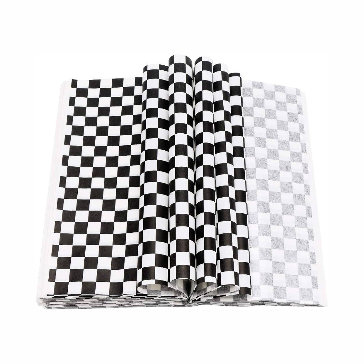 Checkered Sheets -Black - 14"x14"