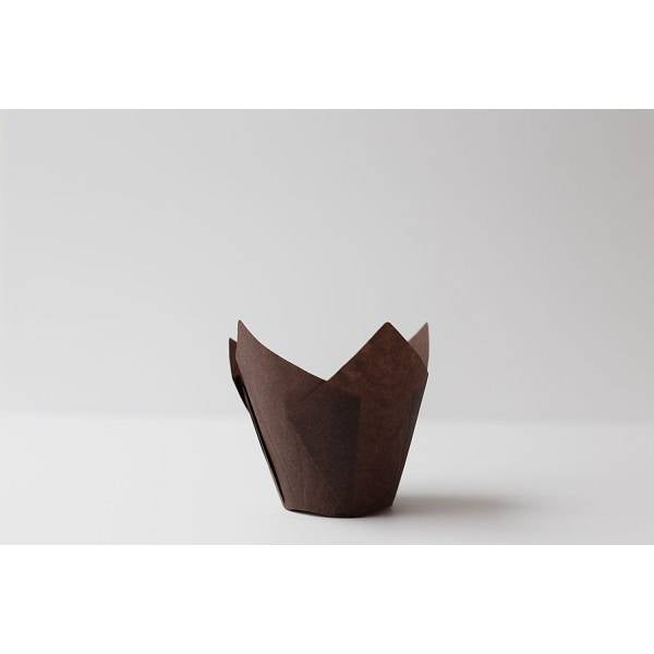 Enjay Muffin Cups - Tulip - Brown - 100 Ct - A2Z Cash N Carry