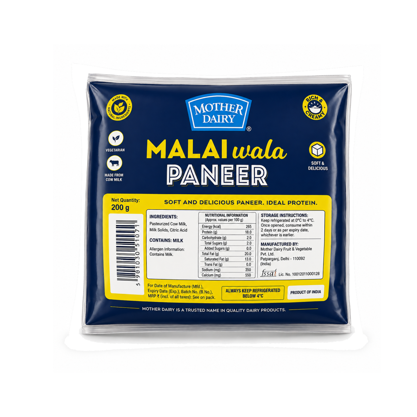 Motherway Paneer - 350g