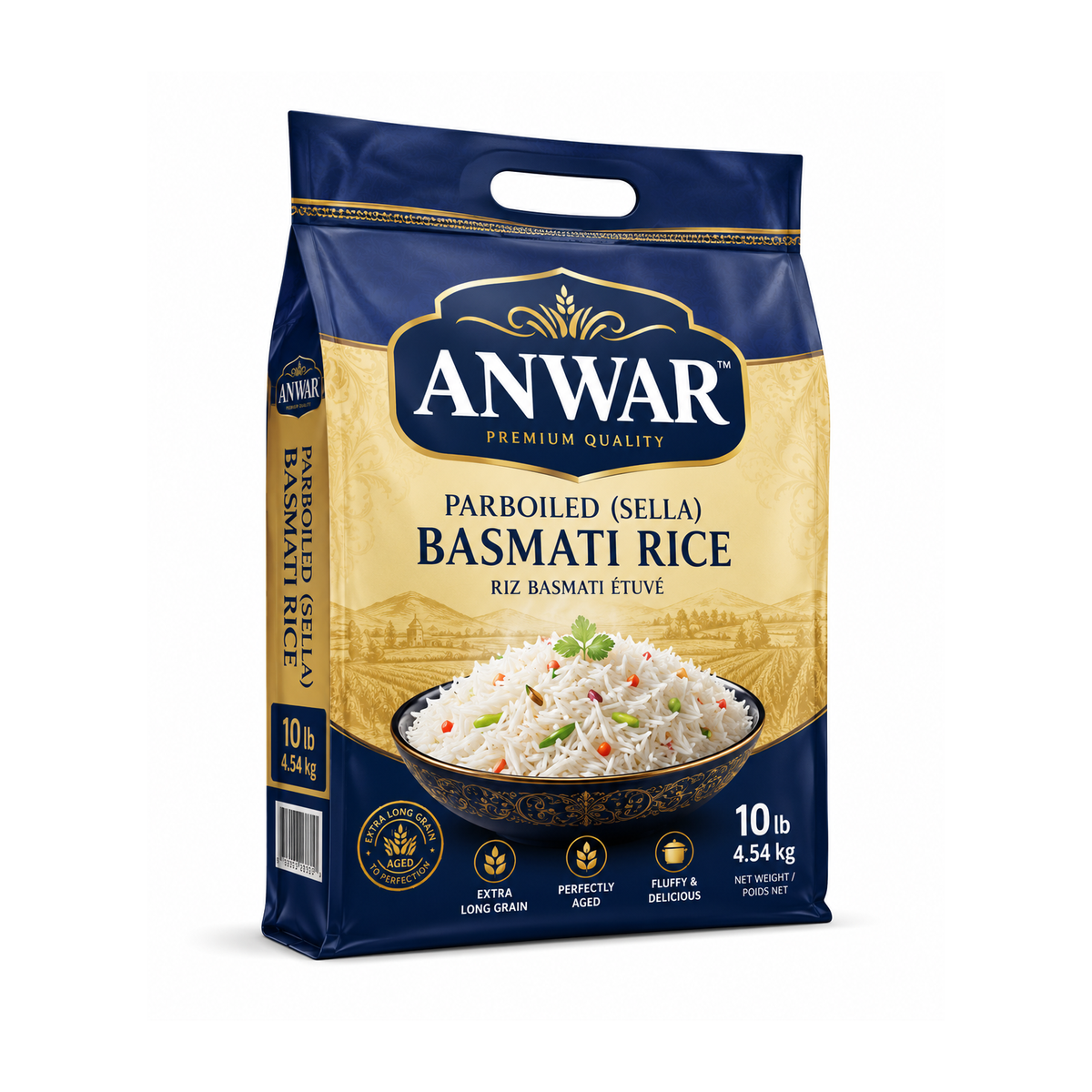 Anwar - Parboiled (Sella) Basmati Rice - 10Lb